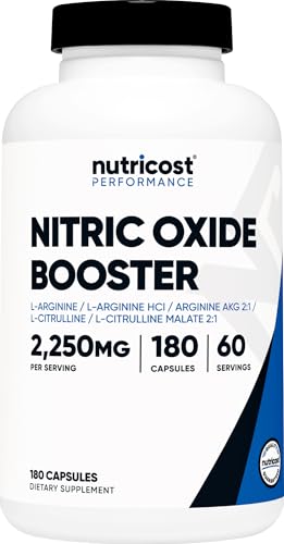 Nutricost Nitric Oxide Booster 2250mg, 180 Capsules