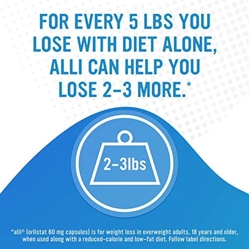 Alli Weight Loss Supplement Capsules, 60mg, 60 Count