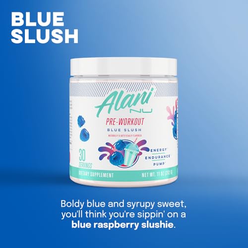 Alani Nu Pre-Workout Powder - Blue Slush Flavor