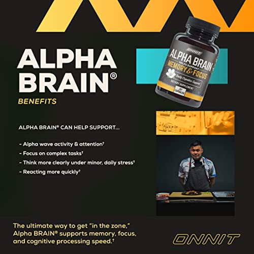 ONNIT Alpha Brain Nootropic Capsules for Focus