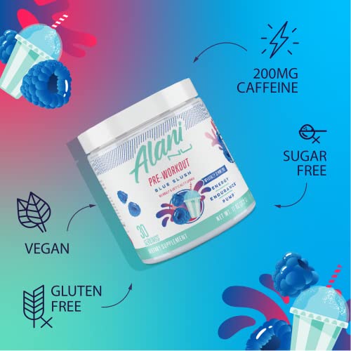 Alani Nu Pre-Workout Powder - Blue Slush Flavor