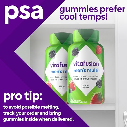 Vitafusion Men's Berry Gummy Multivitamins, 150 Count