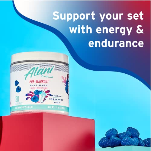 Alani Nu Pre-Workout Powder - Blue Slush Flavor