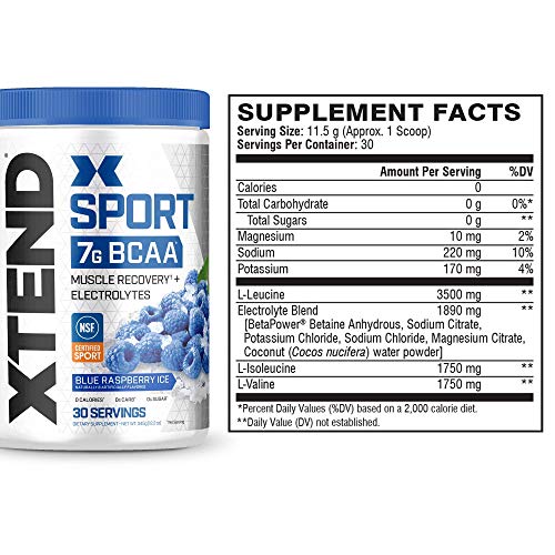 XTEND Sport BCAA Blue Raspberry Hydration Powder