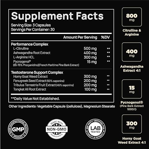 Testosterone Booster for Men - 8X Strength Formula
