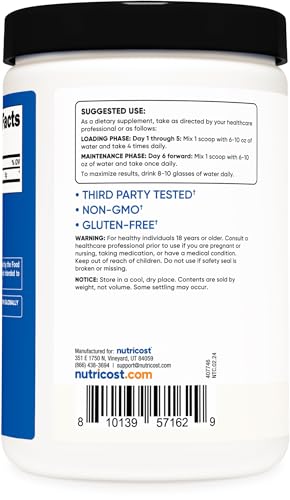 Nutricost Micronized Creatine Monohydrate Powder, 500G