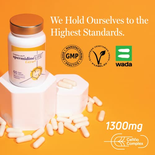 spermidineLIFE Extra+ Strength Natural Supplement, 60 Vegan Capsules