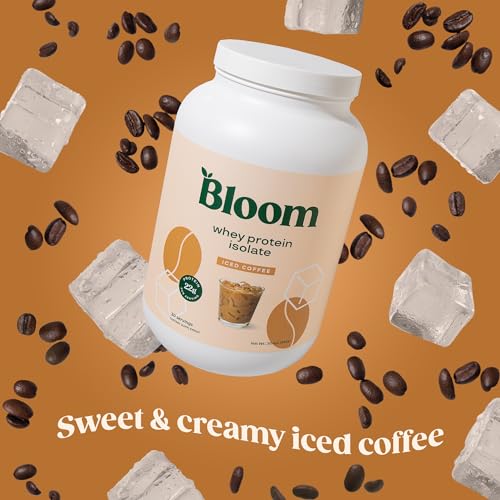 Bloom Nutrition Whey Isolate Protein Powder, Iced Coffee