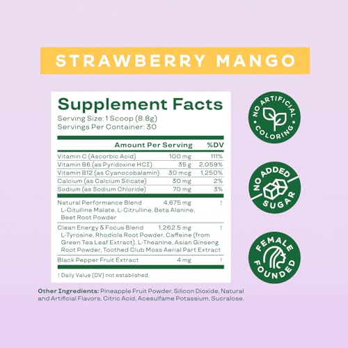 Bloom Nutrition High Energy Pre Workout Drink Mix