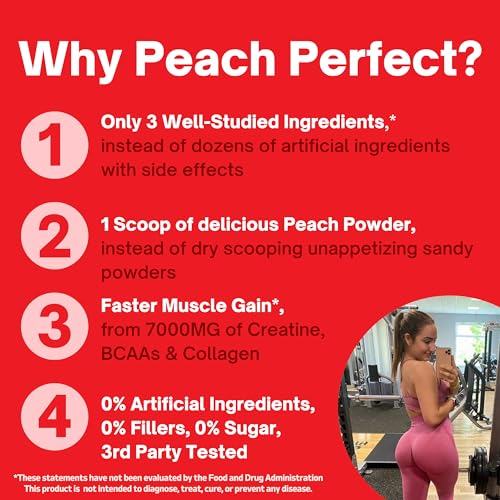 Peach Perfect Vegan Creatine Powder with BCAAs