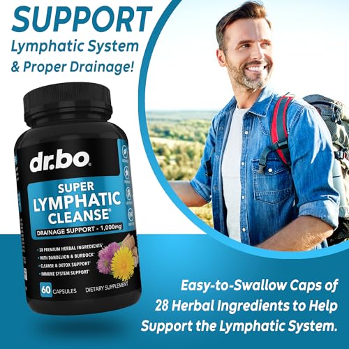 Herbal Lymphatic Drainage Support Supplement Pills