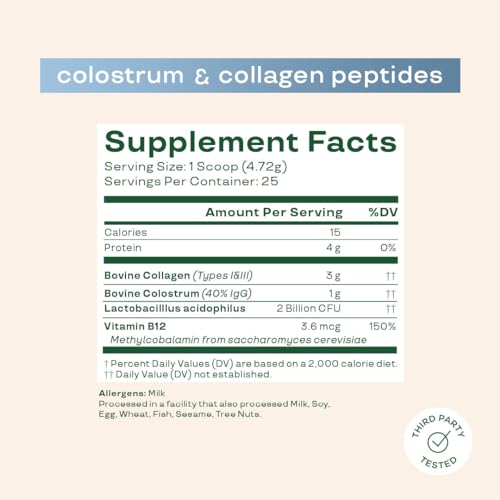 Pure 40% IgG Premium Bovine Colostrum Powder, Unflavored