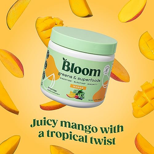 Bloom Nutrition Superfood Greens Powder with Probiotics, Enzymes