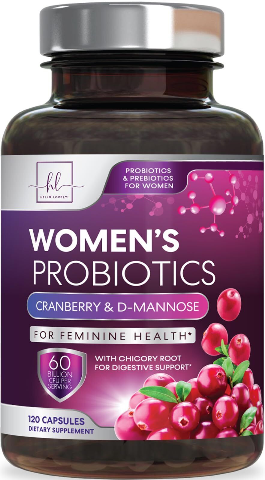 Women's Probiotics - 60 Billion CFU for Digestive & Vaginal Health