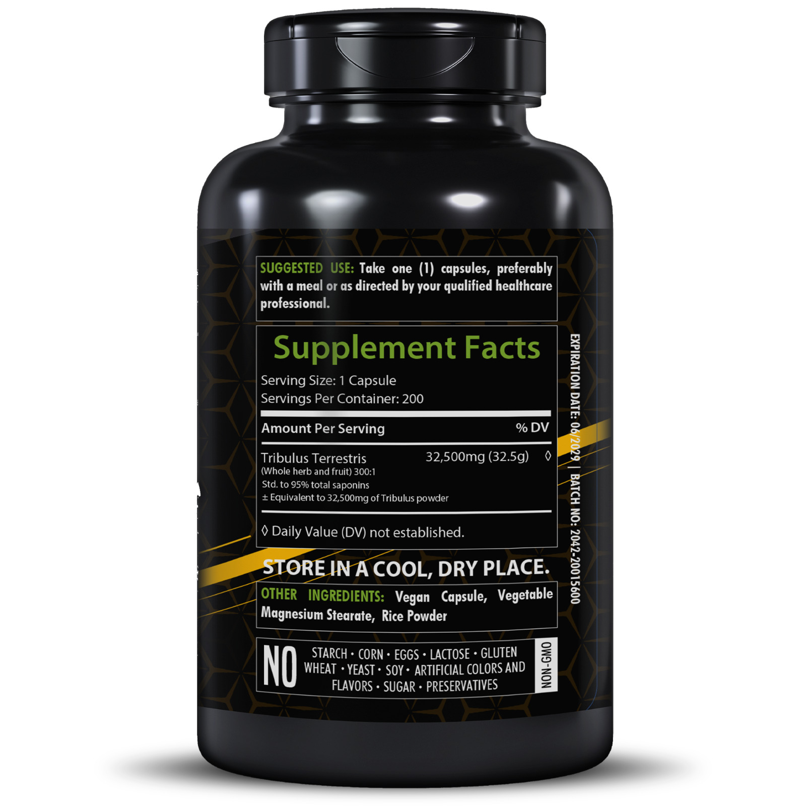 Tribulus Terrestris 32,500mg Capsules - High Potency Herbal