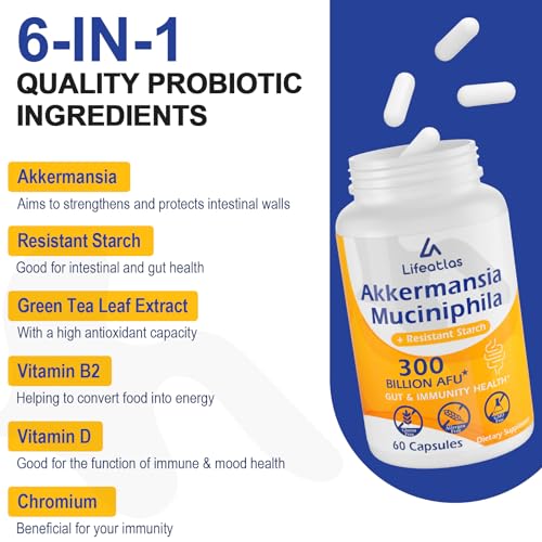 300 Billion AFU Akkermansia Muciniphila Probiotics - 240 Capsules