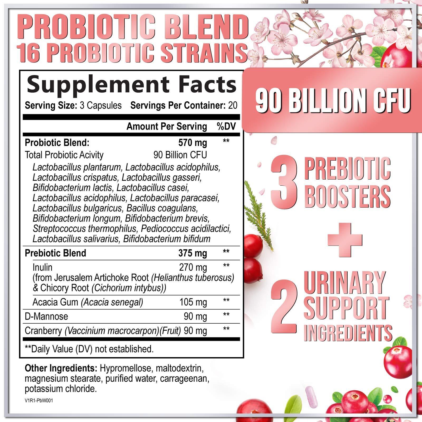 Women's Probiotics with Prebiotics - Digestive & Immune Support
