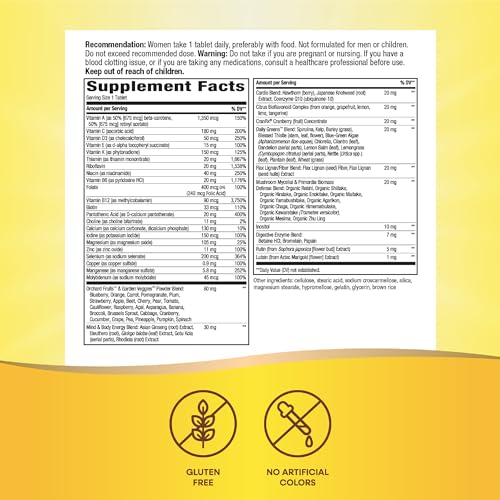 Women's 50+ Ultra Potency Multivitamin, Promotes Heart, Brain, Bones