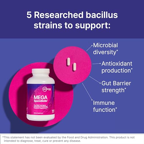 MegaSporeBiotic Probiotic for Digestive Health - 180 Capsules