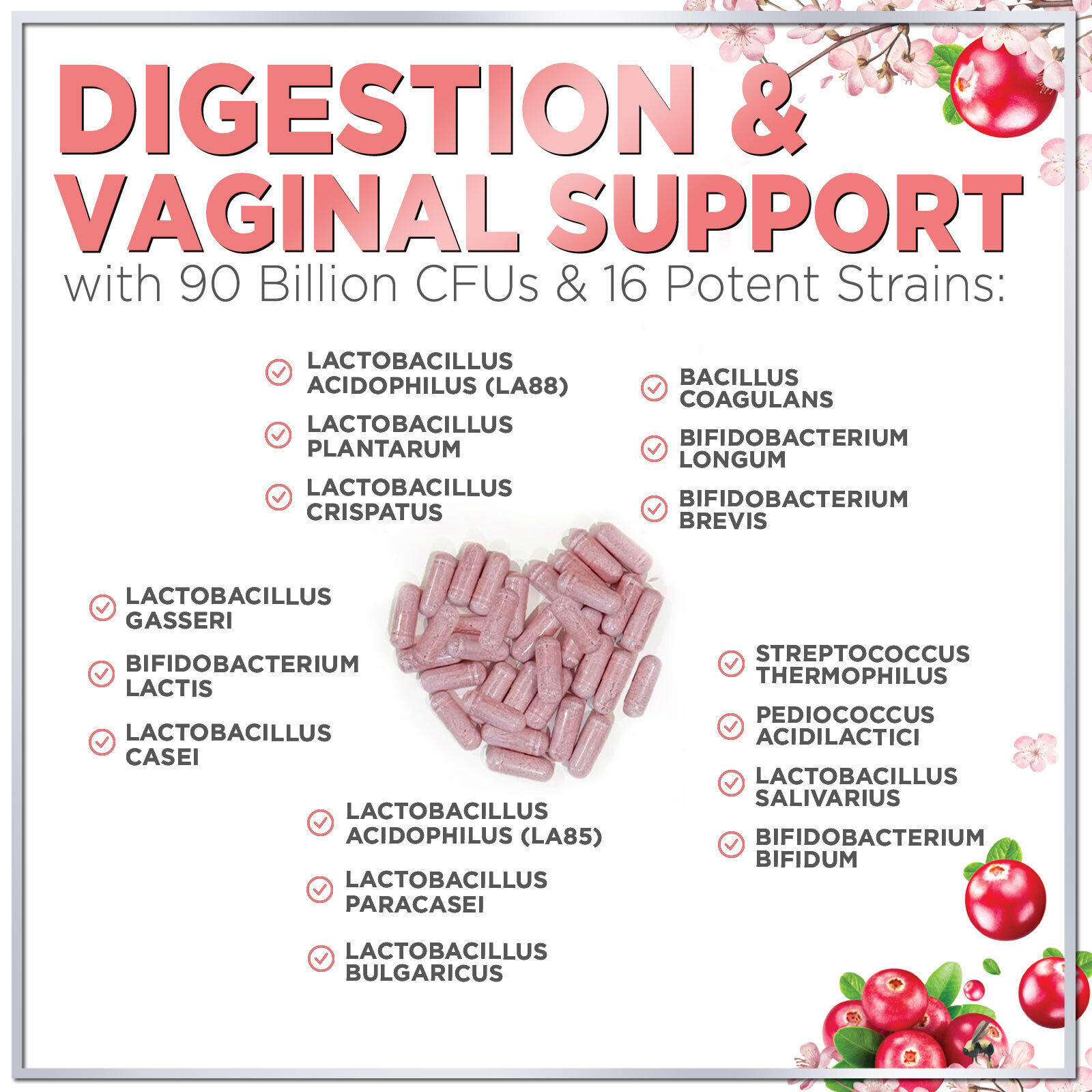 Women's Probiotics with Prebiotics - Digestive & Immune Support