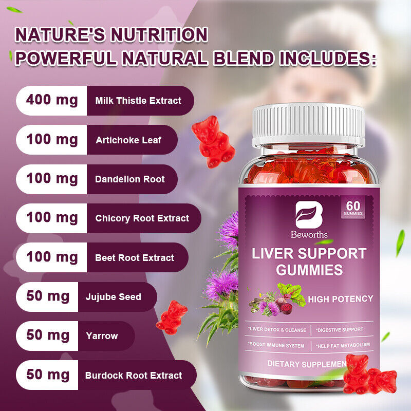 Milk Thistle Liver Detox Gummies -Immune Support-