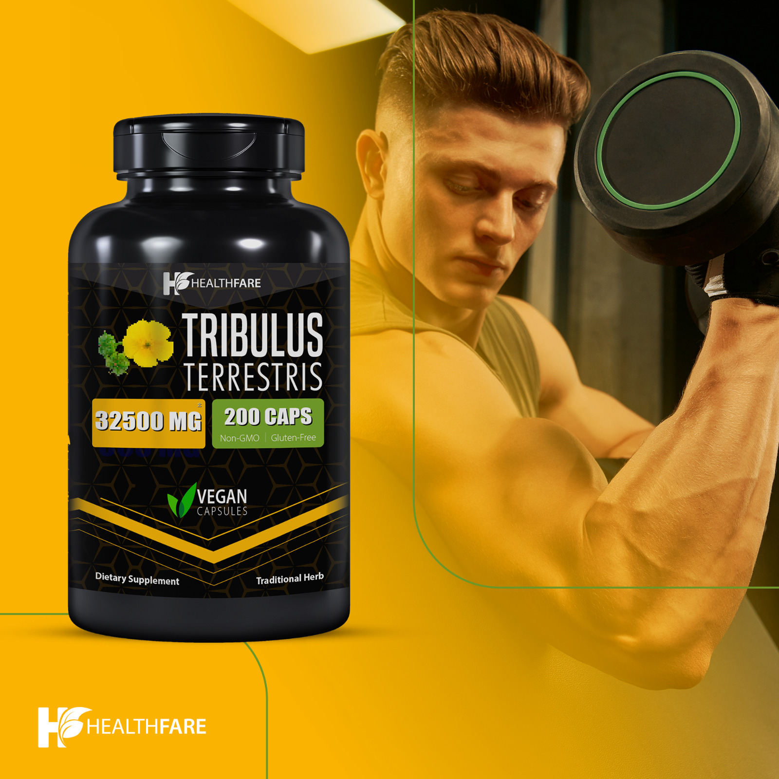 Tribulus Terrestris 32,500mg Capsules - High Potency Herbal