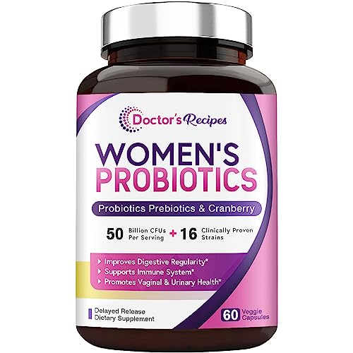 Women's Probiotic with Cranberry for Digestive Health, 60 Caps