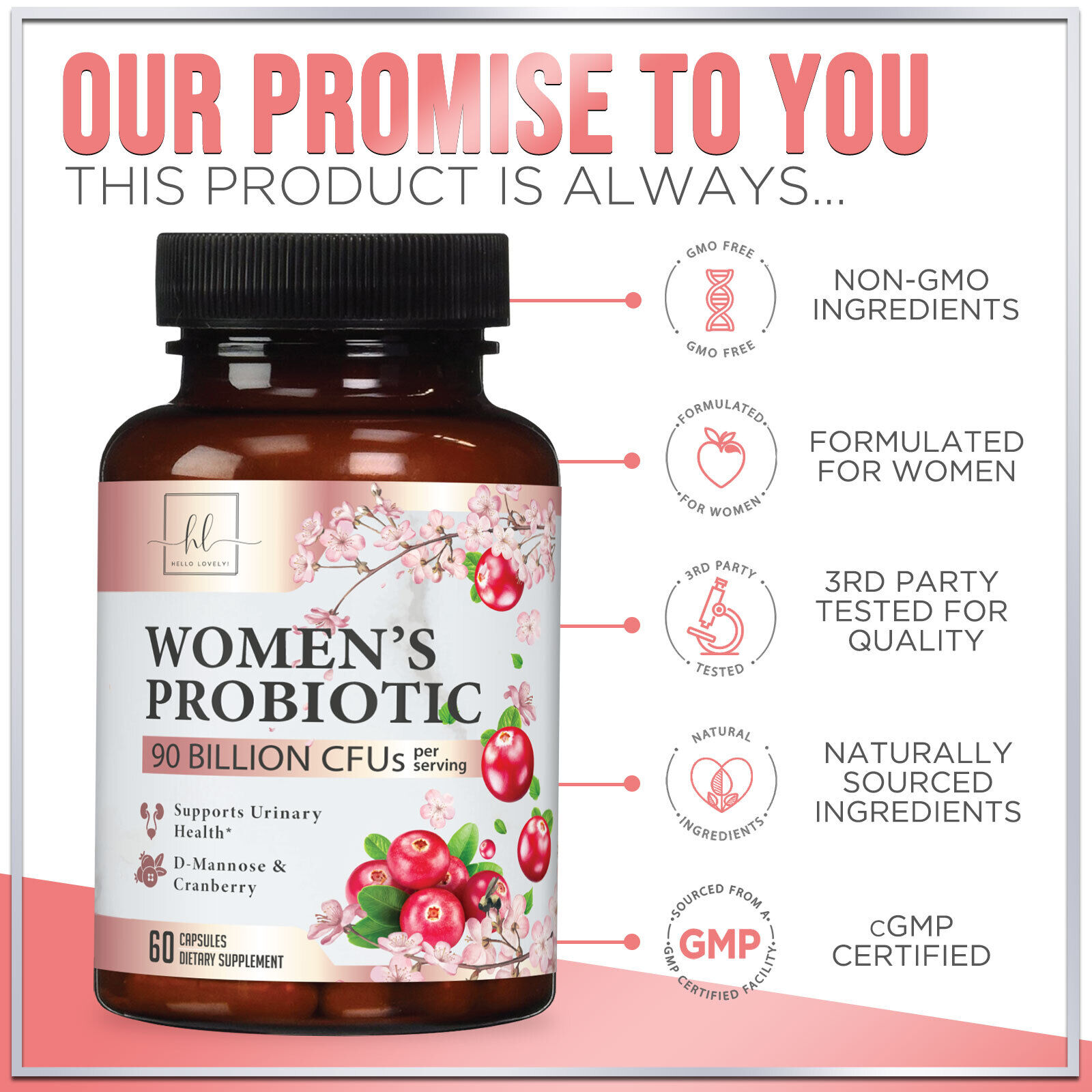 Women's Probiotics with Prebiotics - Digestive & Immune Support