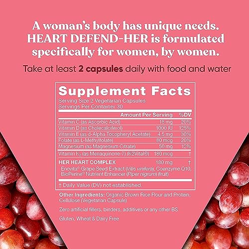 Heart Defend-Her: Women's Heart Health Supplements with 3-in-1 Blend