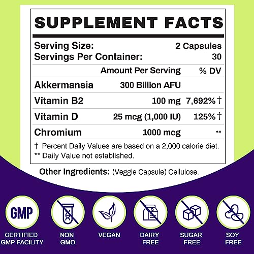 300 Billion AFU Akkermansia Muciniphila - Probiotics for Health