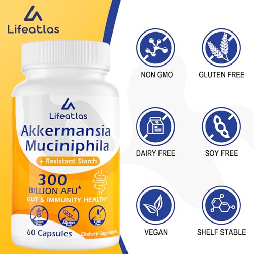 300 Billion AFU Akkermansia Muciniphila Probiotics - 240 Capsules