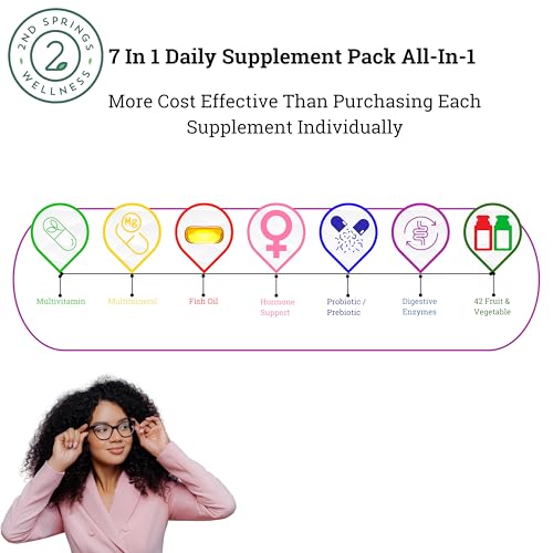 Women's Daily Multivitamin Pack with 7 Essentials & Probiotics