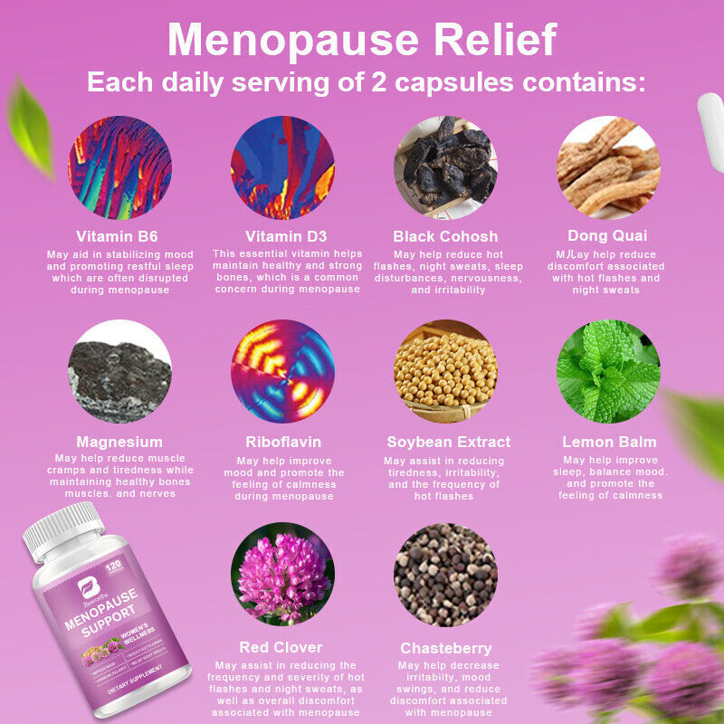 Natural Menopause Capsules for Hormone Balance Support Women