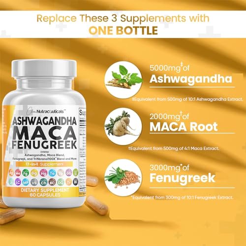 Ashwagandha Maca Fenugreek Supplement for Stress & Health