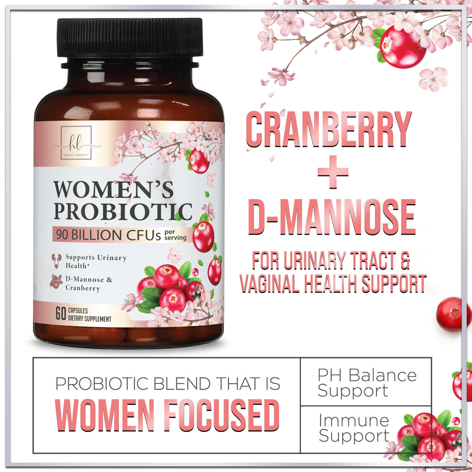 Women's Probiotics with Prebiotics - Digestive & Immune Support