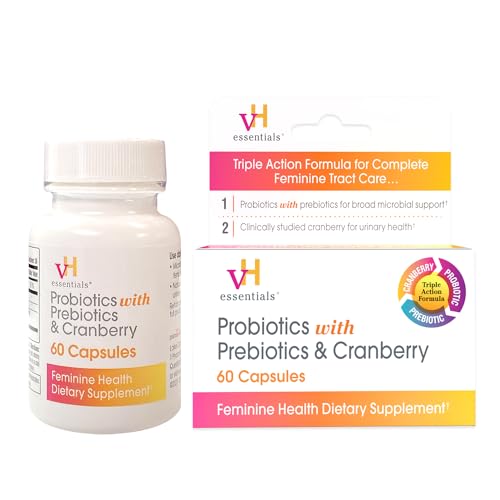 vH essentials Feminine Health Probiotics with Cranberry - 60 Caps