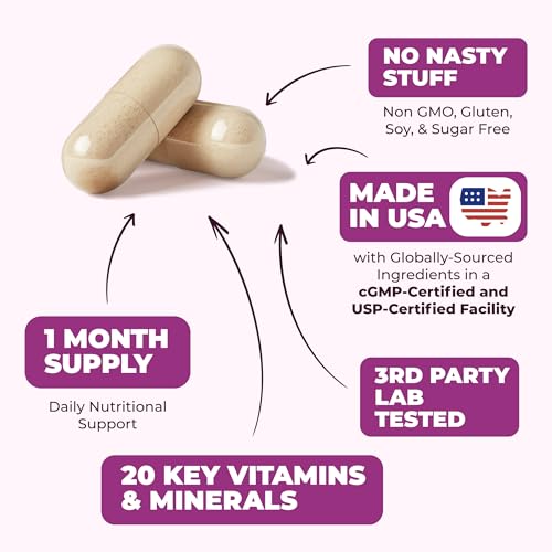 Women's Multivitamin Capsules for Energy and Radiant Beauty