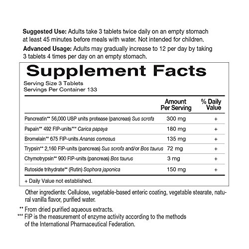 Garden of Life Wobenzym N Joint Supplement, 400 Tablets