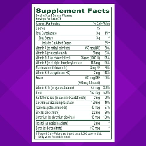 Vitafusion Women's Berry Flavored Multivitamin Gummies, 150 Count