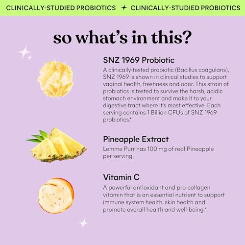 Women's Vaginal Probiotic Gummies + Vitamin C - Pineapple