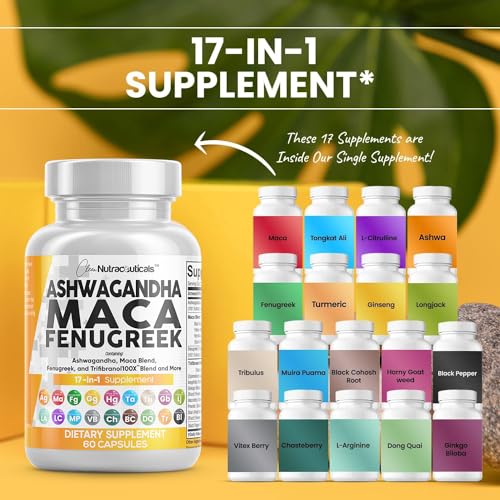 Ashwagandha Maca Fenugreek Supplement for Stress & Health