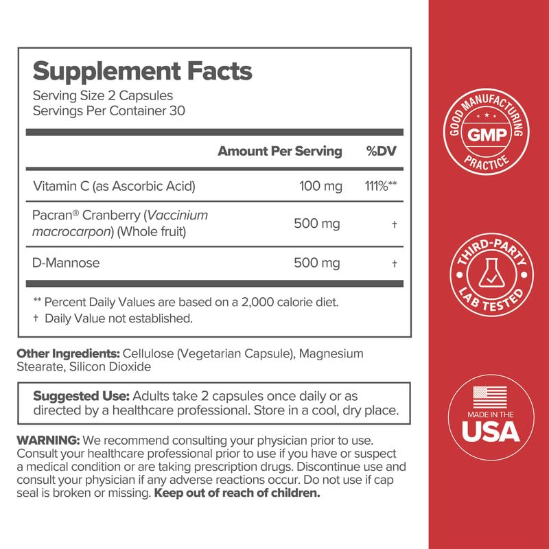 Urinary Tract Health Supplement for Women, 60 Count