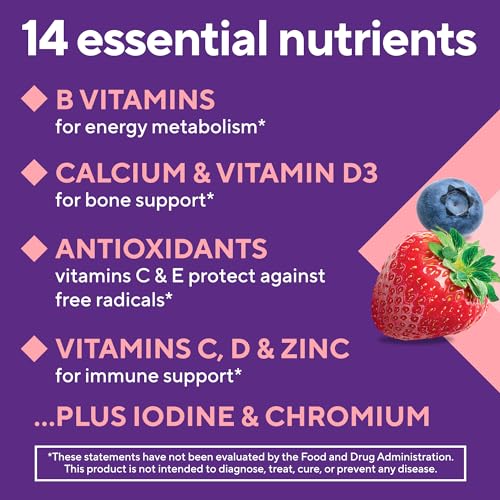Vitafusion Women's Berry Flavored Multivitamin Gummies, 150 Count