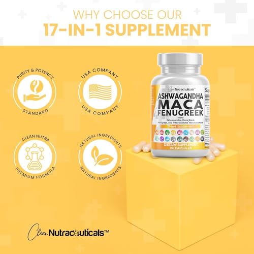 Ashwagandha Maca Fenugreek Supplement for Stress & Health