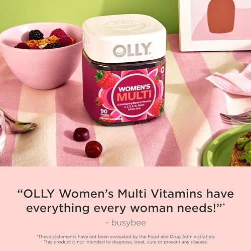 OLLY Women's Multivitamin Gummies, with Vitamins A-E, Biotin