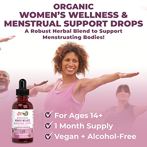Organic Women's Liquid Herbal Supplement for Menstrual Support