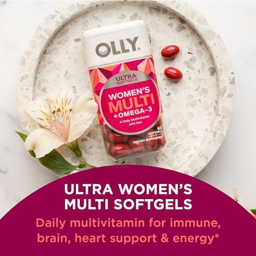 OLLY Ultra Women's Multi Softgels, Daily Multivitamin - 60 Count