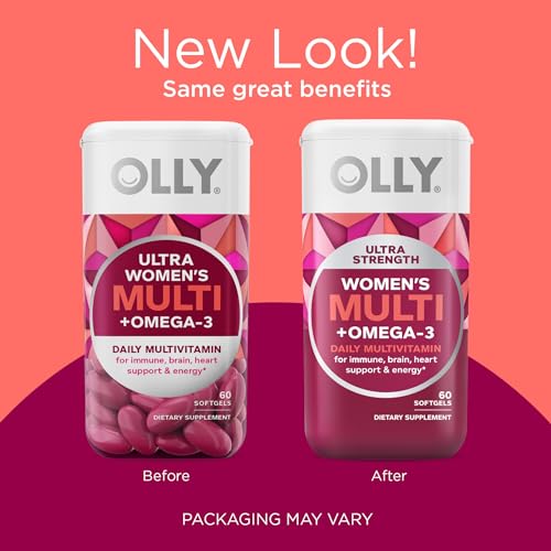 OLLY Ultra Women's Multi Softgels, Daily Multivitamin - 60 Count