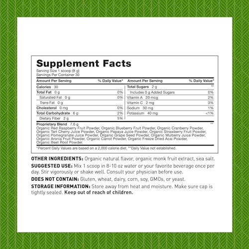 Dr. Amy Myers Organic Reds Superfood Powder 30 Servings