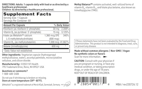 Klaire Labs Methyl Balance - Metabolism Support Capsules